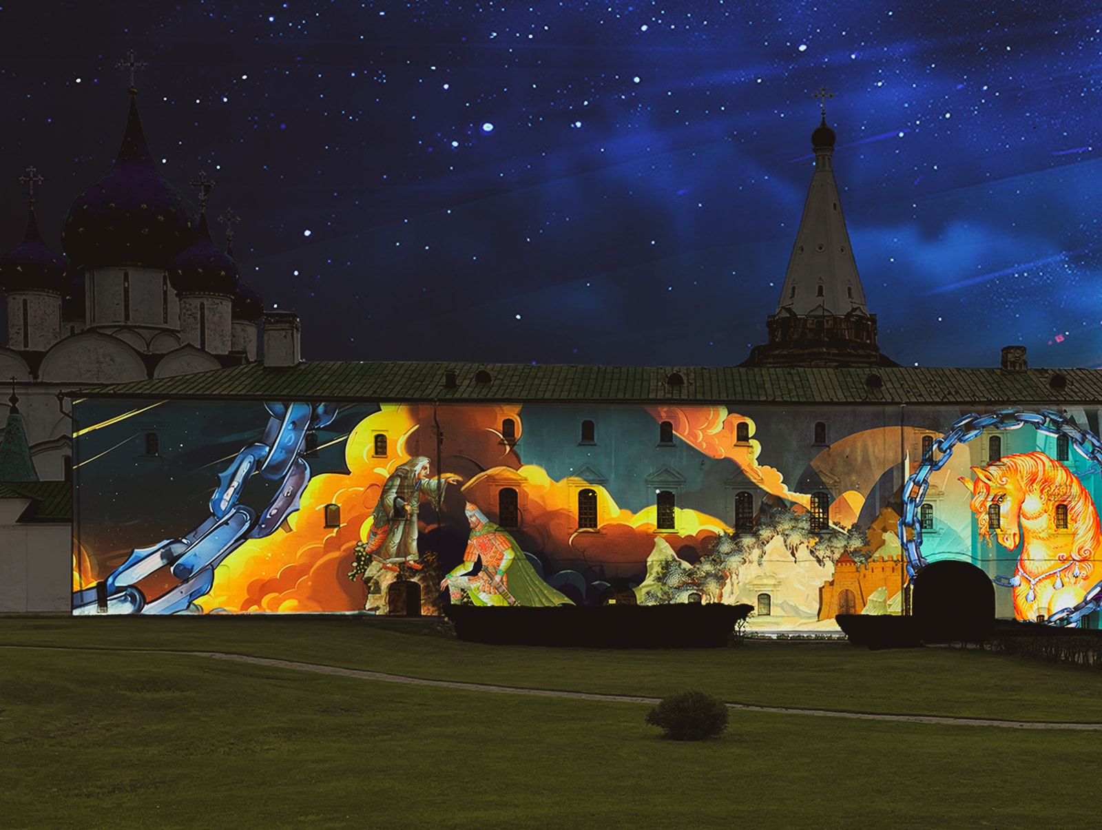 Каждый вечер стены Суздальского кремля будут превращаться в волшебное пространство